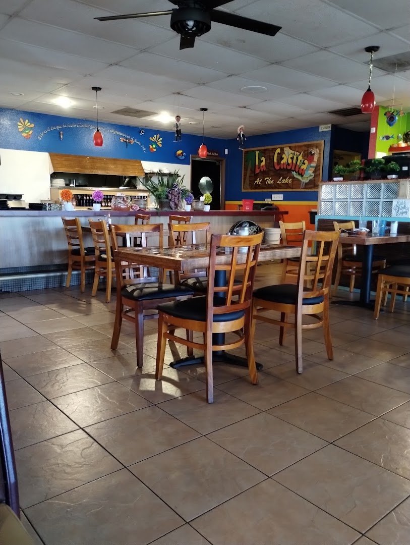 Casual dining tables in a Mexican restaurant.