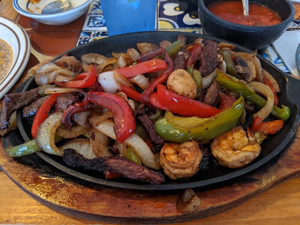 Steak and Shrimp Fajitas